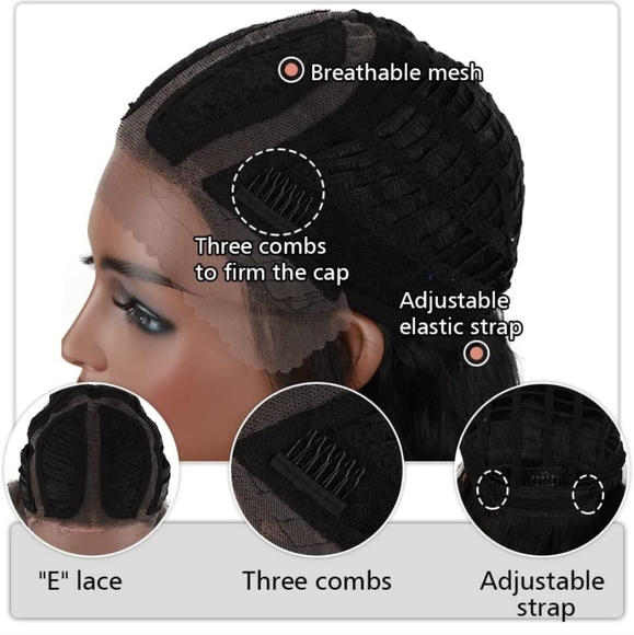 Lace Front Curly Wig 31" Long Synthetic - Picture 4 of 4